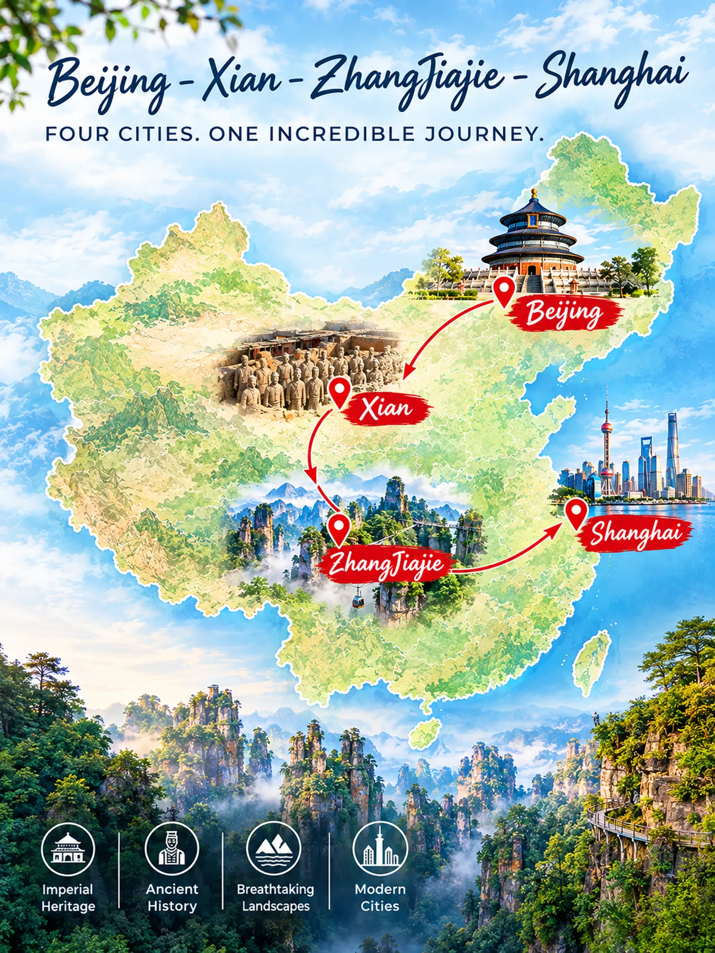 globaljourney beijing xian zhangjiajie shanghai